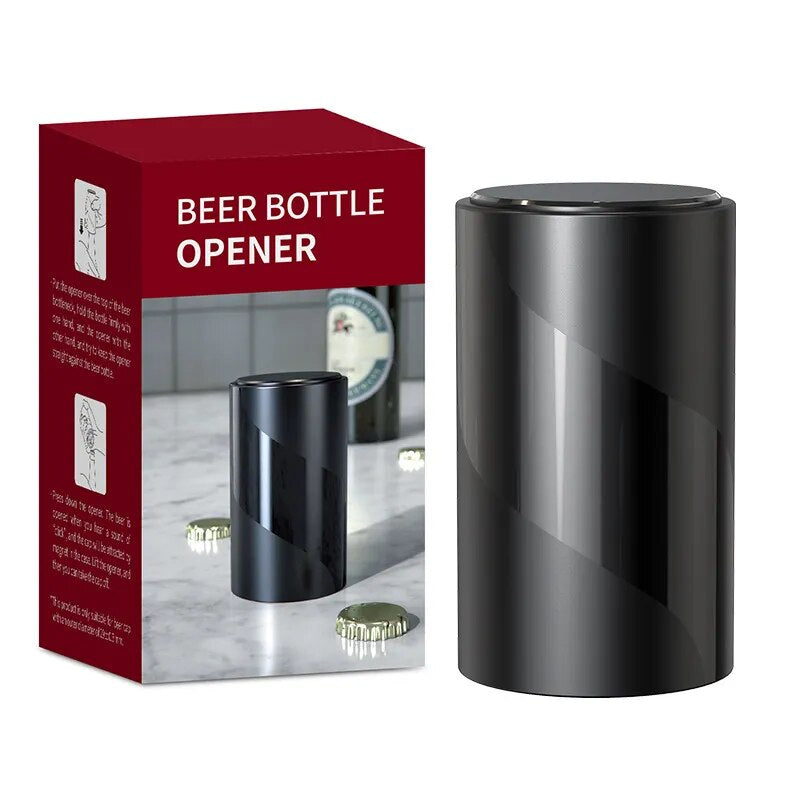 Automatic Beer Bottle Opener Magnet Beer Opener Portable Push down Opener Wine Beer Soda Cap Opener Home Kitchen Accessories