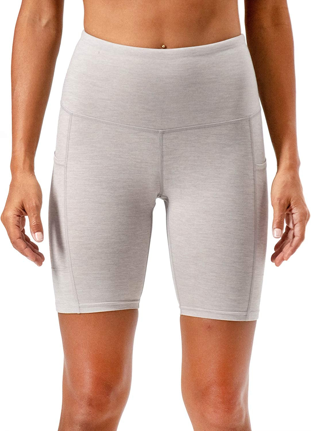Women'S 2-Pack High Waist Workout Yoga Running Exercise Shorts with Side Pockets