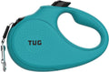 TUG Monochrome 360° Tangle-Free Retractable Dog Leash | 16 Ft Strong Nylon Tape (Small, Aqua)