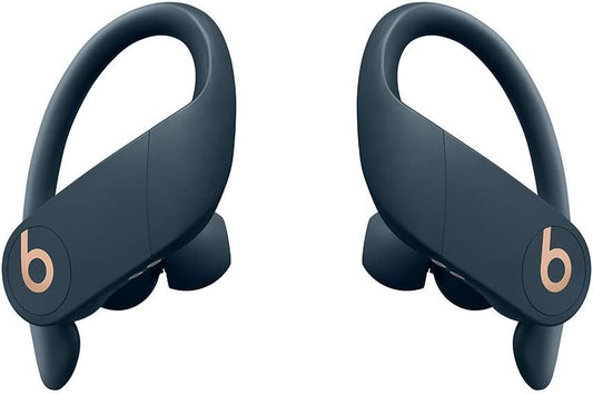 Power Pro Wireless Earphones - Apple H1 Headphone Chip, Class 1 Bluetooth, 9 Hours of Listening Time, Sweat Resistant Earbuds, Built-In Microphone - Navy